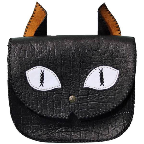 کیف دست ساز چرم زنانه نوامبر مدل Black Cat، November Black Cat Bag For Women