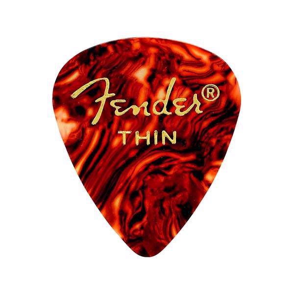 پیک گیتار الکتریک فندر مدل کلاسیک سلولوید تین بسته دوازده عددی، Fender 351 Shape Classic Celluloid Thin Pick