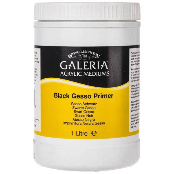 جسو مشکی وینزور حجم 1000 میلی لیتر، Winsor Black Gesso 1000 ml