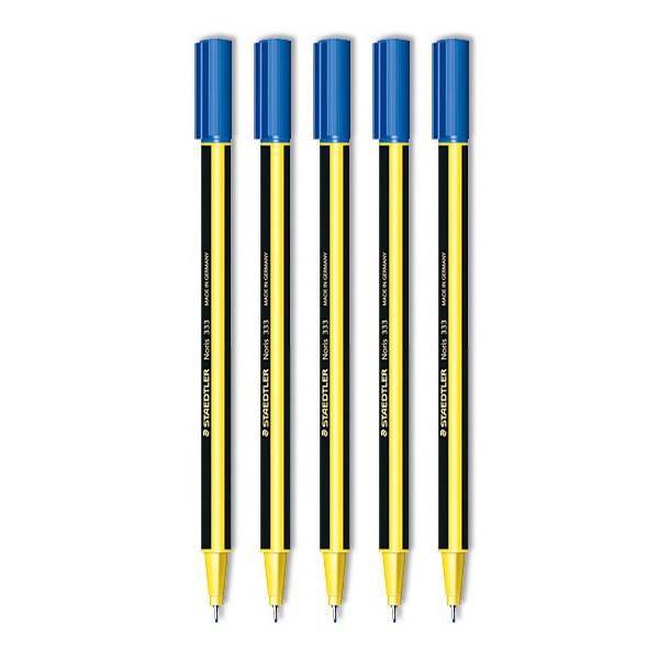 روان نویس استدلر مدل Noris 333 Blue - بسته پنج عددی، Staedtler Noris 333 Blue Rollerball Pen - Pack of 5