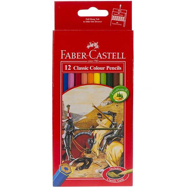 مداد رنگی 12 رنگ فابر-کاستل مدل Classic، Faber-Castell Classic 12 Color Pencil