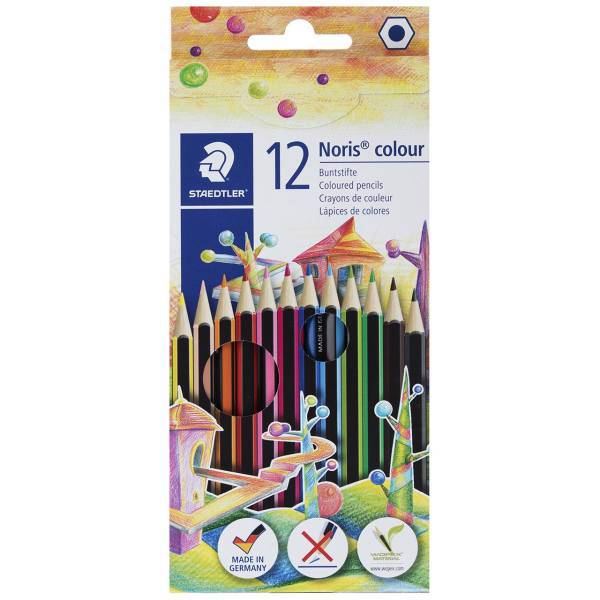 مداد رنگی 12رنگ استدلر مدل Noris Colour 185 C12، Staedtler Noris Colour Pencil - Pack of 12