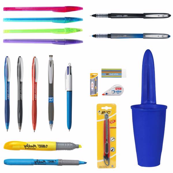 ست 18 تکه لوازم التحریر بیک مدل Boys High School 02، Bic Boys High School 02 Stationery Set 18 pcs