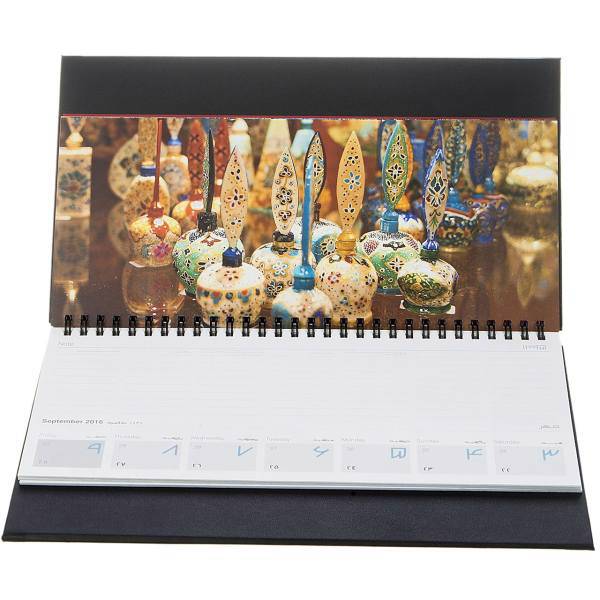 تقویم رومیزی 1395 کلیپس طرح آثار باستانی، Clips Monument 1395 Desktop Calendar