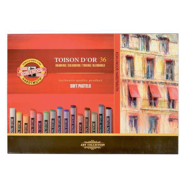 پاستل گچی 36 رنگ کوه نور مدل 8515، Koh i Noor 8515 Soft Pastel 36 Color