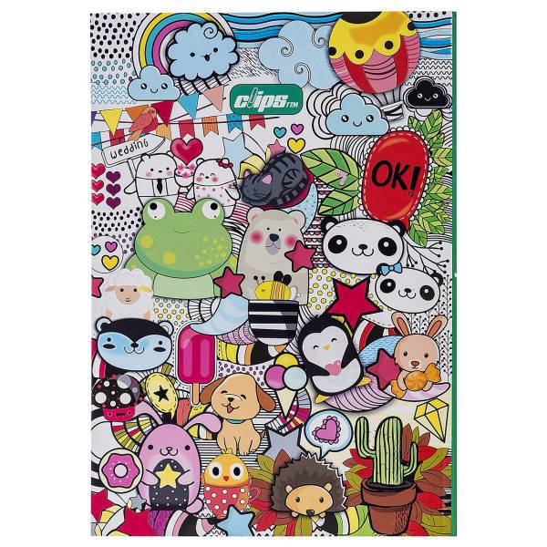 دفتر نقاشی کلیپس طرح مهمانی حیوانات، Clips Animals Party Painting Notebook
