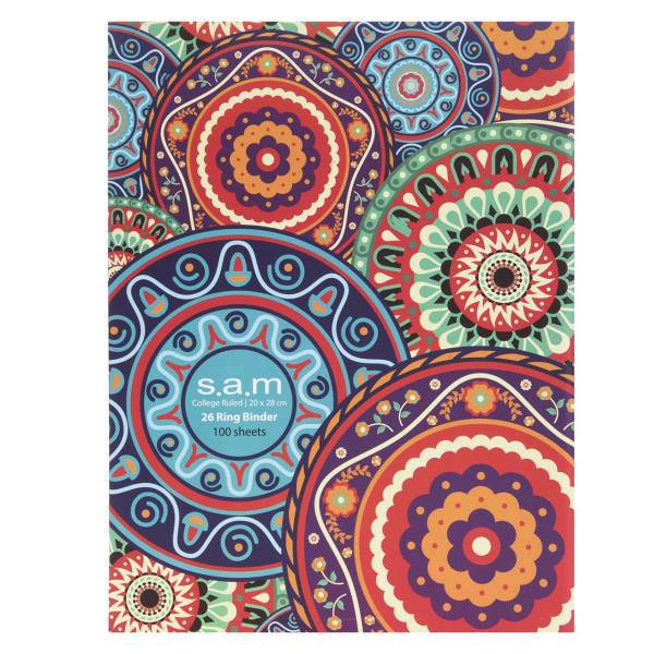 دفتر کلاسوری سم طرح رنگارنگ، Sam Rangarang Design Ring Binder Notebook