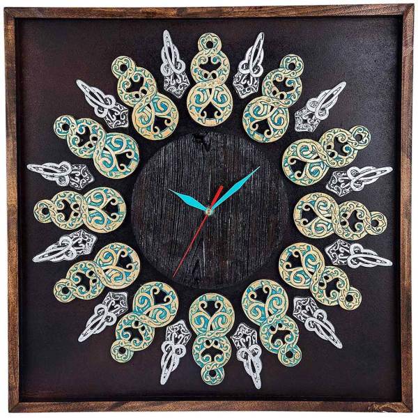 ساعت دیواری گالری آسوریک طرح مهر کد 86020