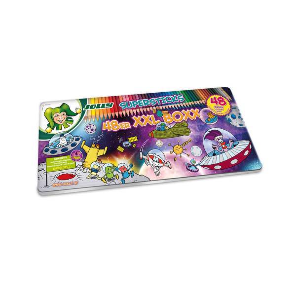 مداد رنگی 48 رنگ جولی مدل 0494-3000، Jolly Supersticks Kinderfest 48 XXL Boxx
