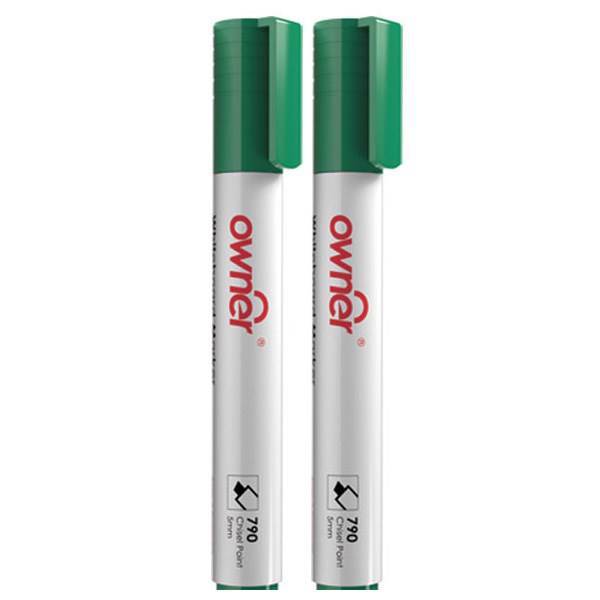 ماژیک وایت برد اونر مدل Green 790 - بسته دو عددی، Owner Green 790 Whiteboard Marker - Pack of 2