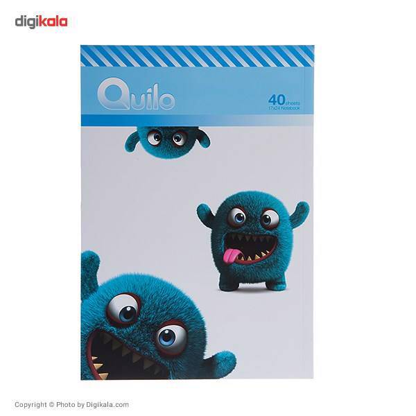 دفتر مشق کوییلو طرح هیولای خزدار بانمک 40 برگ، Quilo Cute Furry Monster Homework Notebook 40 Sheets