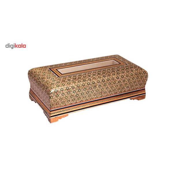 جعبه دستمال کاغذی خاتم کاری چیتساز کد dkh28