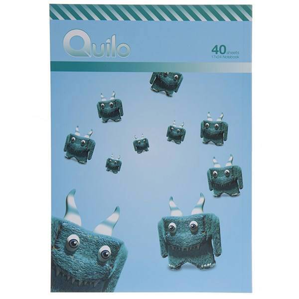 دفتر مشق کوییلو طرح هیولای شاخ‌دار 40 برگ، Quilo Cute Horned Monster Homework Notebook 40 Sheets