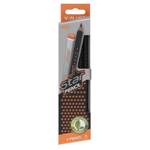 مداد مشکی اینوکس سری Y.Plus مدل Star - بسته 12 عددی، Inox Star Y.Plus Series Black Pencil - Pack of 12