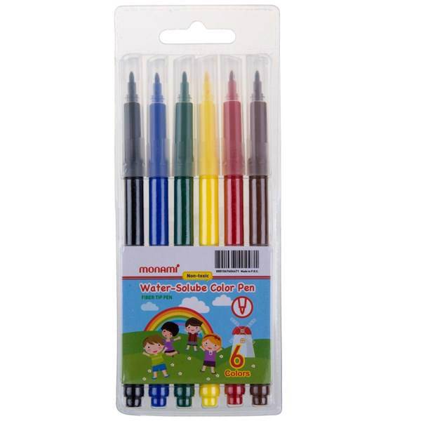 ماژیک رنگ آمیزی 6 رنگ مونامی، Monami 6 Colors Marker