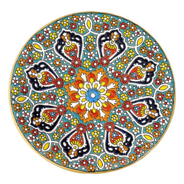بشقاب سفالی سی دا طرح میناکاری کد KR02011