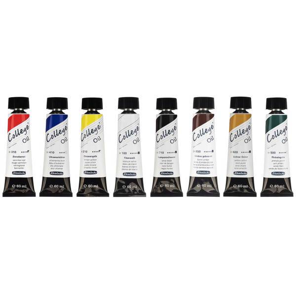 رنگ روغن 8 رنگ اشمینک مدل College حجم 60 میلی لیتر، Schmincke College 8 Color Oil Color 60ml