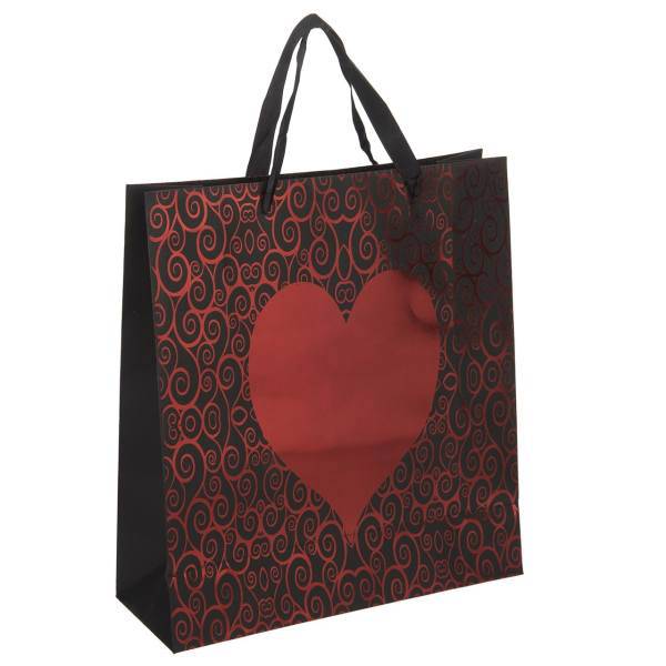 پاکت هدیه عمودی طرح قلب 6، Heart Design 6 Vertical Gift Bag