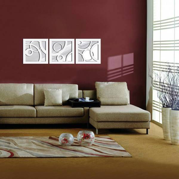 آینه دکوراتیو دکو وسنا مدل V1010 سه تکه، Deco Vasna V1010 Plexiglas Mirror 3 Pieces