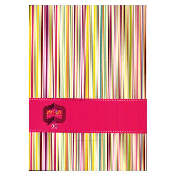 دفتر افرا 80 برگ کاور دار طرح 11، Afra 80 Sheets Notebook with Cover Type 11