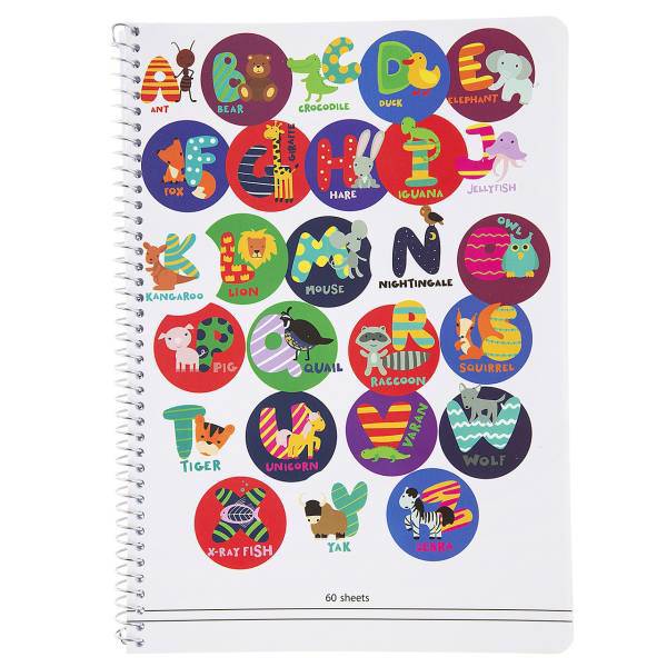 دفتر زبان سم طرح الفبا، Sam Alphabet Design English Notebook