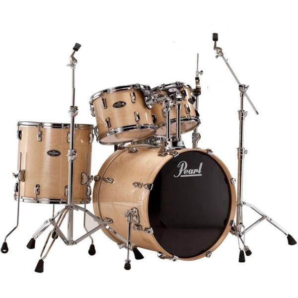 درام ست پرل مدل VBL925 Clear Birch همراه با پایه، Pearl VBL925 Clear Birch Set Drums