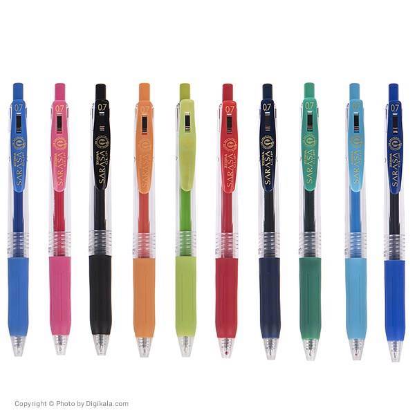 روان نویس 10 رنگ زبرا مدل Sarasa Clip، Zebra Sarasa Clip 10 Color Rollerball Pen