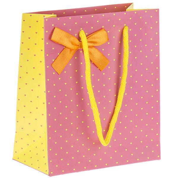 پاکت هدیه عمودی طرح قلب های کوچک، Little Hearts Vertical Gift Bag