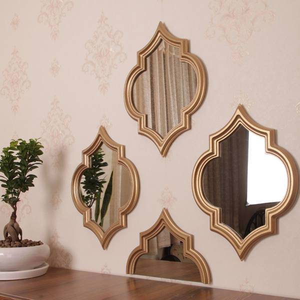 آینه دکوراتیو دکو گیوا مدل G101 مجموعه 4 تکه، Decogiva G101 Decorative Mirror Set 4 Pieces