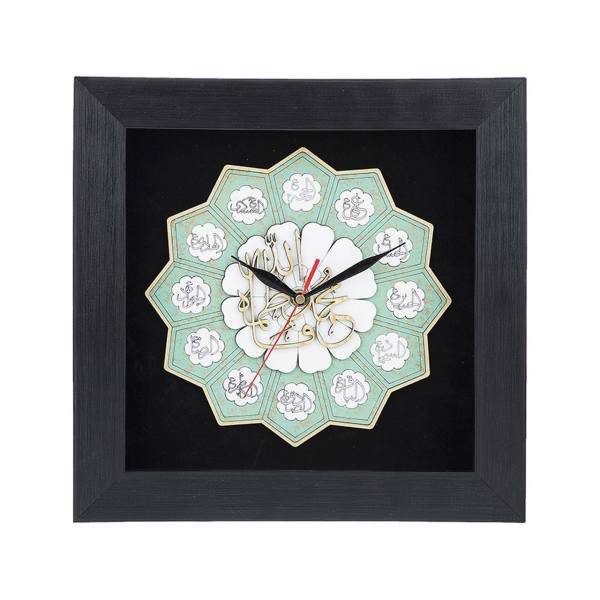 ساعت معرق DND طرح خوشنویسی چهارده معصوم کد TJ 020، DND 14Masoum Moaragh Clock