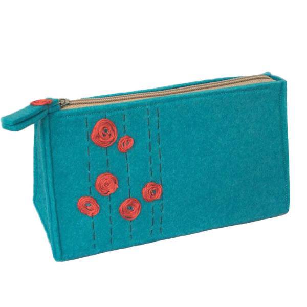 کیف لوازم آرایشی آیسا طرح گل کاغذی مدل 1033، Aysa Rosette 1033 Cosmetic Bag