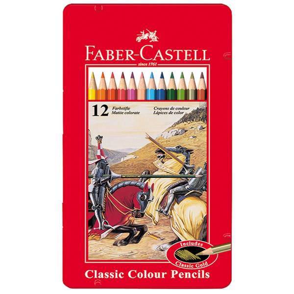 مداد رنگی 12 رنگ فابر کاستل مدل Classic، Faber-Castell Classic 12 Color Pencils