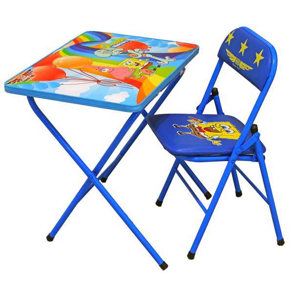 میز و صندلی تحریر تاشو کودک هانیبال مدل باب اسفنجی، Childrens Desk