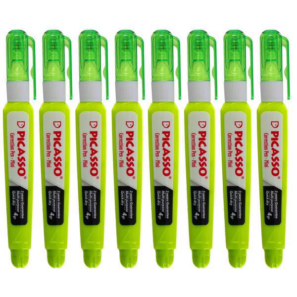 لاک غلط گیر پیکاسو مدل mini correction 4 gr بسته 8 عددی به همراه یک عدد پاکن تراش پیکاسو