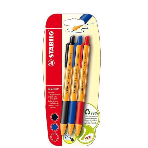 خودکار 3 رنگ استابیلو مدل Pointball، Stabilo Pointball 3 Color Pen