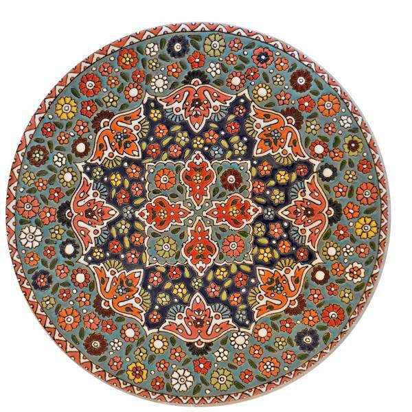 بشقاب سفالی و میناکاری سی دا سایز 25 کد KH01009