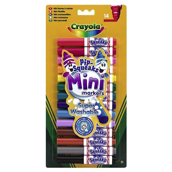 ماژیک رنگ آمیزی کرایولا مینی مدل Pip Squeaks کد 8343 - بسته 14 رنگ، Crayola Mini Pip Squeaks Marker 8343 - Pack of 14