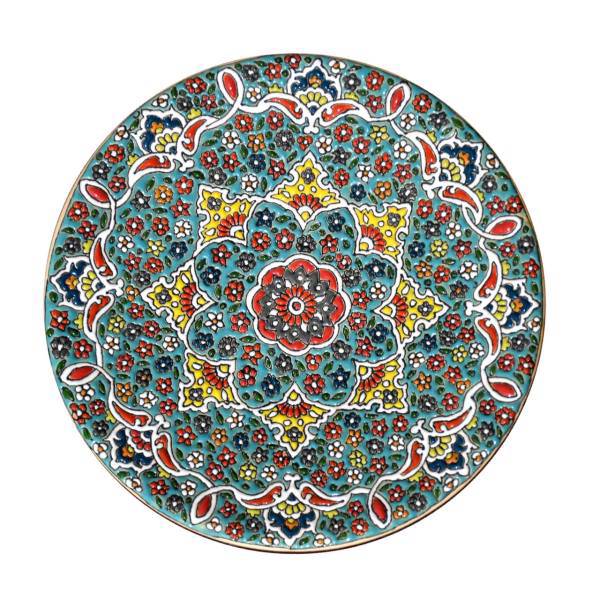 بشقاب سفالی سی دا طرح میناکاری کد KR02006 قطر 20 سانتی متر