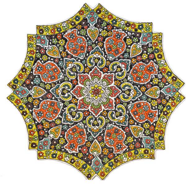 بشقاب سفالی و میناکاری سی دا سایز 30 کد KH03005