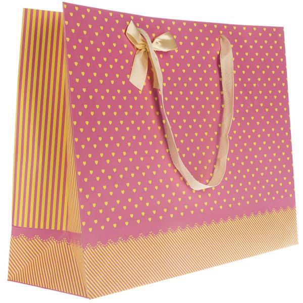 پاکت هدیه افقی مدل قلب های کوچک، Little Hearts Horizontal Gift Bag