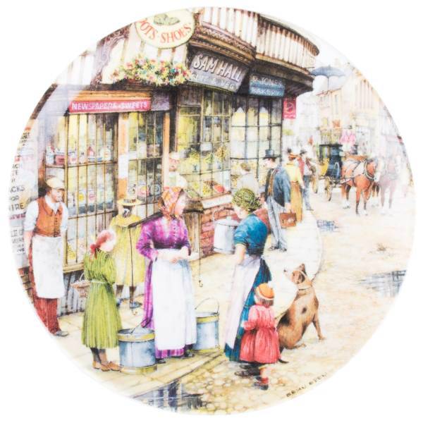 بشقاب دکوری قدیمی طرح Milk maid
