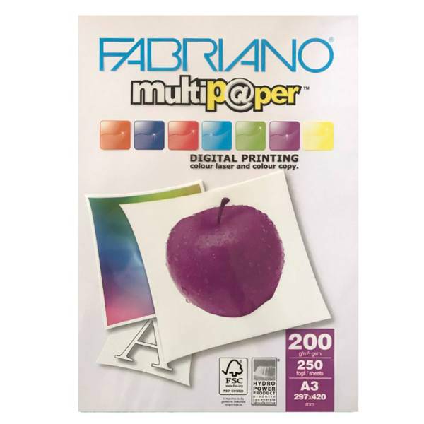 کاغذ فابریانو مدل G200 سایز A3 بسته 250 عددی، Fabriano G200 A3 paper Pack Of 250