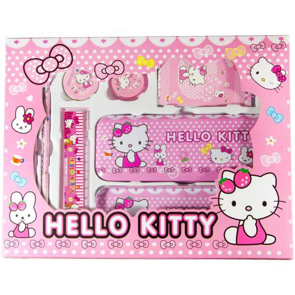 ست 8 تکه لوازم التحریر طرح هلو کیتی کد 42، Hello Kitty 41 Stationery Set 8 pcs