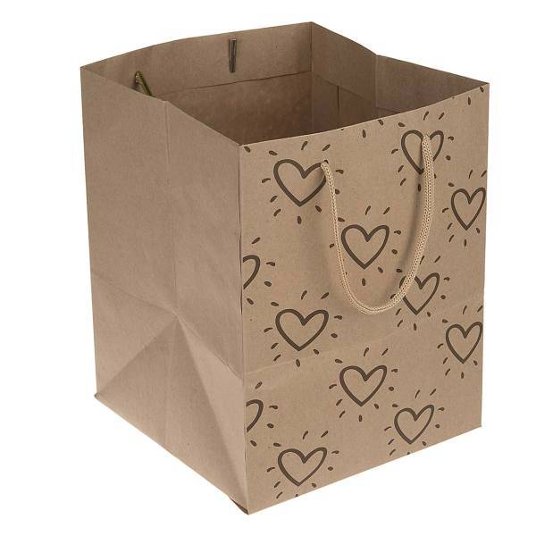 پاکت هدیه عمودی طرح قلب 3، Heart Design 3 Vertical Gift Bag