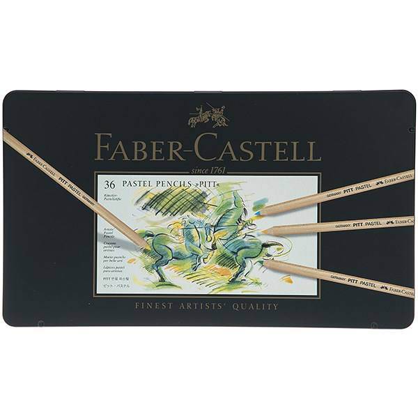 مداد رنگی پاستلی 36 رنگ فابر کاستل مدل Finest Artist Pitts کد 112136، Faber-Castell Finest Artist Pitts Pastel Color Pencils - Pack of 36