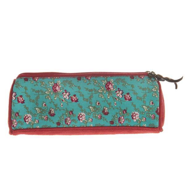 جامدادی کلیپس مدل استوانه ای طرح باغ گل رز، Clips Flower Garden Design Cylindrical Pencil Case