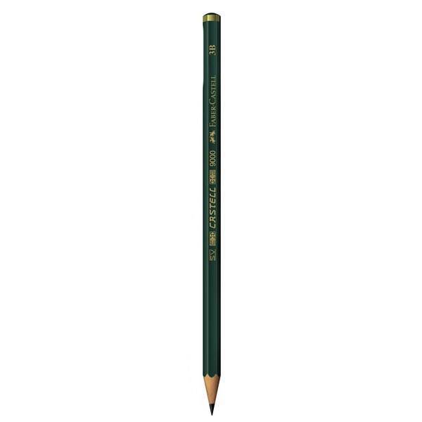 مداد طراحی فابر کاستل مدل 9000 با درجه سختی نوک 3B، Faber-Castell 9000 3B Pencil