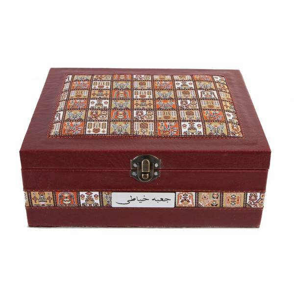 جعبه خیاطی چرمی طهرانی کد 191012، Tehrani 191012 Leather Sewing Boxes