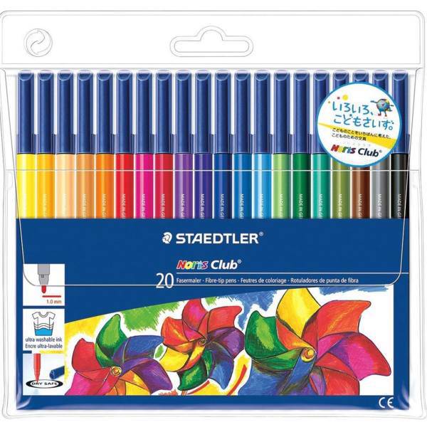 ماژیک رنگ آمیزی 20 رنگ استدلر مدل نوریس کلاب، Staedtler Noris Club Color Pencil - Pack of 20