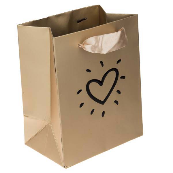 پاکت هدیه عمودی طرح قلب 1، Heart Design 1 Horizental Gift Bag